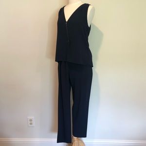 Trina Turk navy sleeveless jumpsuit